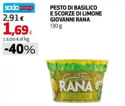 Extracoop Pesto di basilico e scorze di limone Giovanni Rana offerta