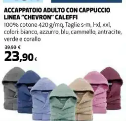 Extracoop Accappatoio adulto con cappuccio linea "Chevron" Caleffi offerta