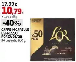 Extracoop Caffè in capsule espresso Forza 9 L'Or offerta