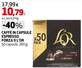 Caffè in capsule espresso Forza 9 L'Or