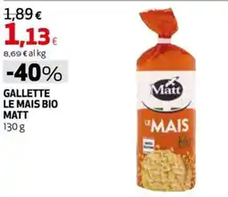 Extracoop Gallette le mais bio matt offerta
