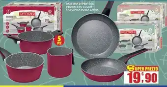 Batteria di pentole Pedrini Evo Color