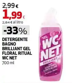 Extracoop Detergente bagno brilliant gel floral ritual wc net offerta