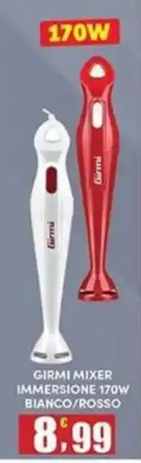Maury's Girmi mixer immersione 170w bianco/rosso offerta