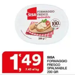 Quick Sisa Sisa formaggio fresco spalmabile offerta