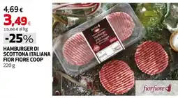 Extracoop Hamburger di scottona italiana Fior Fiore Coop offerta