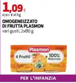 Extracoop Omogeneizzato di frutta Plasmon offerta