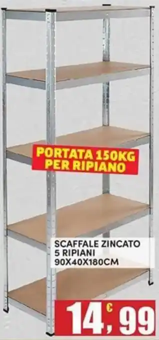 Scaffale zincato