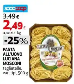 Extracoop Pasta all'uovo Luciana Mosconi offerta