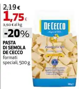Extracoop Pasta di semola De Cecco offerta