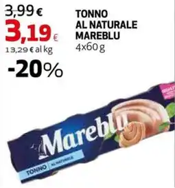 Extracoop Tonno al naturale Mareblu offerta