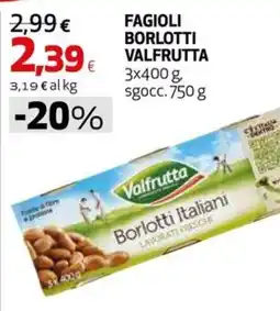 Extracoop Fagioli Borlotti Valfrutta offerta