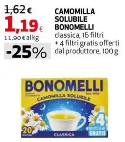 Extracoop Camomilla solubile Bonomelli classica offerta