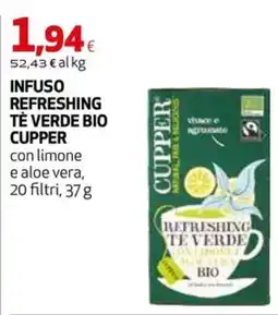 Extracoop Infuso refreshing tè verde bio cupper offerta