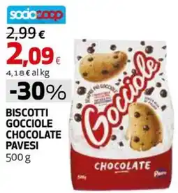 Extracoop Biscotti Gocci ole Chocolate Pavesi offerta