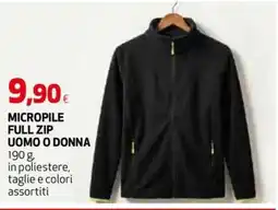 Extracoop Micropile full zip uomo o donna offerta