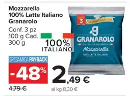 Carrefour Mozzarella 100% Latte Italiano Granarolo offerta