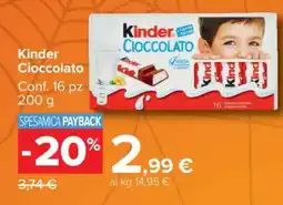 Carrefour Kinder Cioccolato offerta