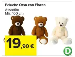 Carrefour Peluche Orso con Fiocco offerta
