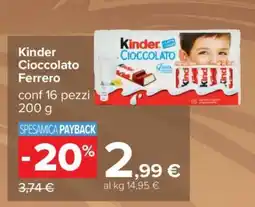 Carrefour Kinder Cioccolato Ferrero offerta