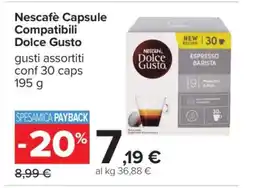 Carrefour Nescafè Capsule Compatibili Dolce Gusto offerta