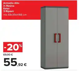 Carrefour Armadio Alto in Resina Keter offerta