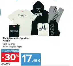Carrefour Abbigliamento Sportivo Kappa offerta