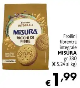 Maxi Supermercati Frollini fibrextra integrale MISURA offerta
