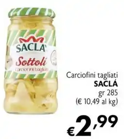 Maxi Supermercati Carciofini tagliati SACLÁ offerta
