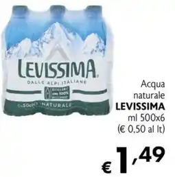 Maxi Supermercati Acqua naturale LEVISSIMA offerta
