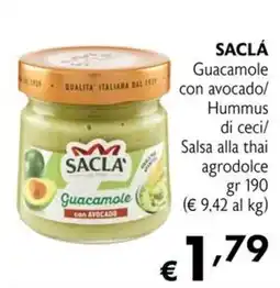 Maxi Supermercati Sacla guacamole con avocado offerta