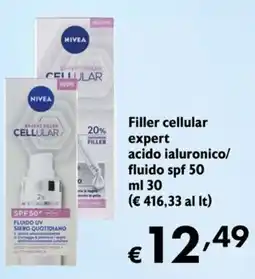 Maxi Supermercati Nivea Filler cellular expert acido ialuronico/fluido spf 50 offerta
