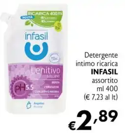 Maxi Supermercati Detergente intimo ricarica INFASIL Lenitivo offerta