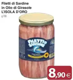 Docks Cash&Carry Filetti di Sardine L'Isola d'Oro offerta