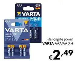 Eurospesa Pile longlife power VARTA offerta