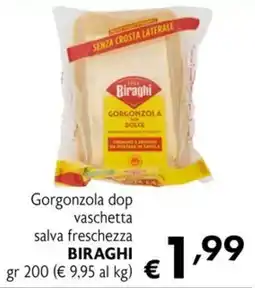Eurospesa Gorgonzola dop vaschetta salva freschezza Biraghi offerta