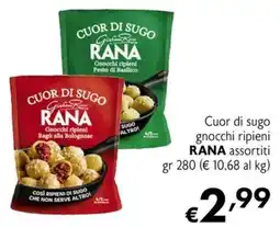 Eurospesa Cuor di sugo gnocchi ripieni RANA assortiti offerta