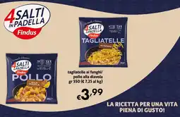 Eurospesa Findus Tagliatelle ai funghi/ pollo alla diavola offerta
