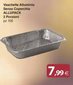 Docks Cash&Carry Vaschette Alluminio Senza Coperchio ALLUPACK offerta