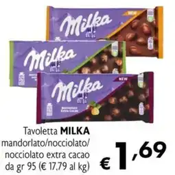 Eurospesa Tavoletta MILKA mandorlato/noccioiato/noccioiato extra cacao offerta