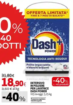Extracoop Detersivo in polvere per lavatrice Dash Power offerta