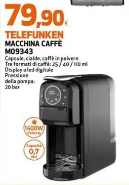 Extracoop Telefunken macchina caffè M09343 offerta