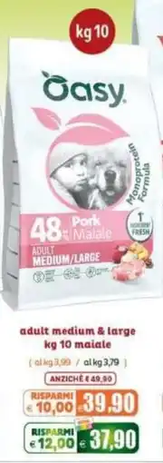Elite Pet Oasy adult medium & large maiale offerta
