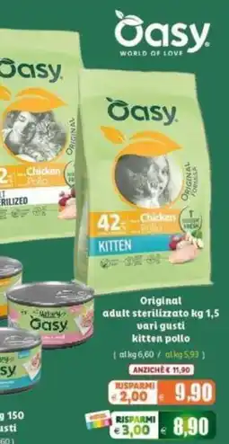 Elite Pet Oasy Original adult sterilizzato/kitten pollo offerta