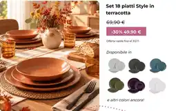 Kasanova Set 18 piatti Style in terracotta offerta