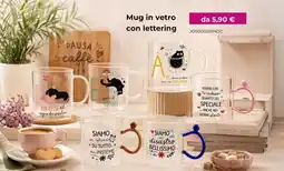 Kasanova Mug in vetro con lettering offerta