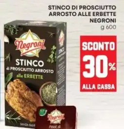 Panorama Stinco di prosciutto arrosto alle erbette Negroni offerta
