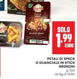 Panorama Petali di speck o guanciale in stick Negroni offerta