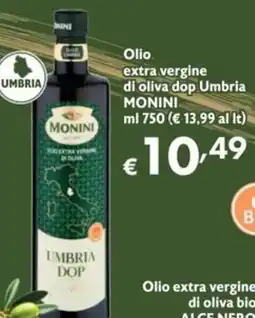 SuperW Monini Olio extra vergine di oliva dop Umbria offerta