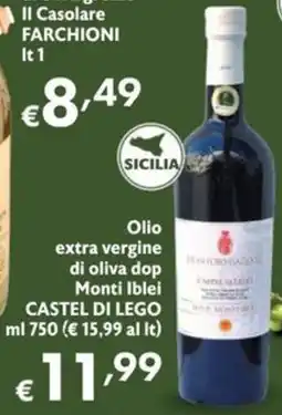 SuperW Castel di Lego Olio extra vergine di oliva dop Monti Iblei offerta